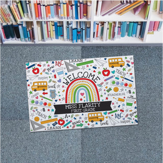 Welcome teacher icon thin doormat