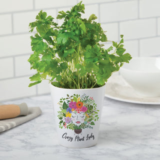 Colorful Crazy Plant Personalized 12 oz Ceramic Flowerpot