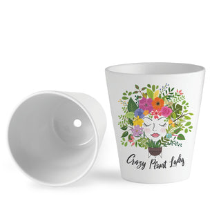 Colorful Crazy Plant Personalized 12 oz Ceramic Flowerpot