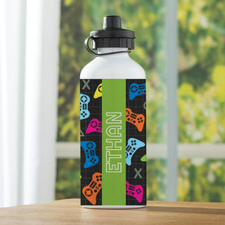 Gamer water bottle with name