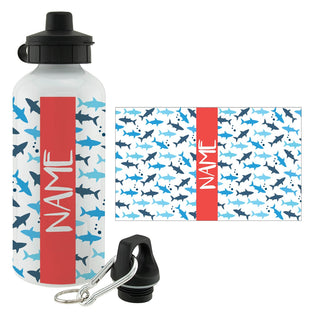 Shark Pattern Personalized Water Bottle