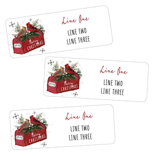 Christmas Cardinals Return Address Labels - 60 count