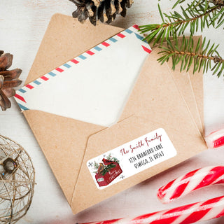 Christmas cardinals labels 