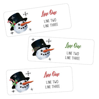 Cheerful Snowman Return Address Label - 60 count