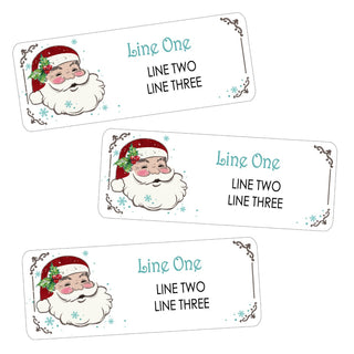 Santa Claus Personalized Return Address Labels - 60 count