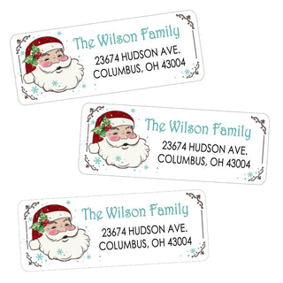 Santa Claus Personalized Return Address Labels - 60 count