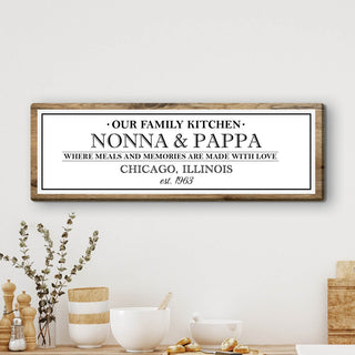 Our family 9x27 canvas
