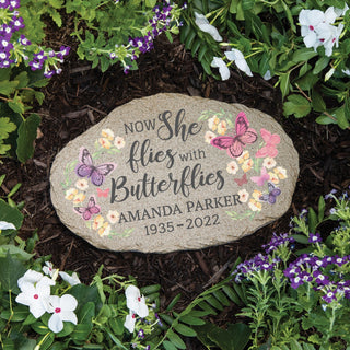 Butterflies garden stone