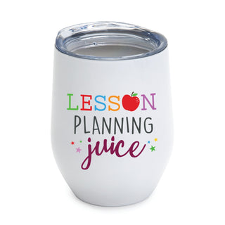 Colorful lesson planning wine tumbler