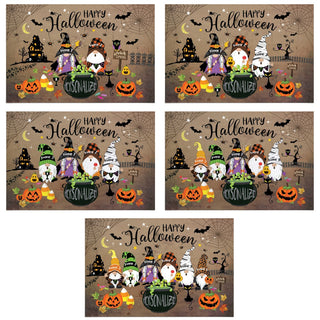 Happy Halloween Gnome Spooky Family Thin Doormat