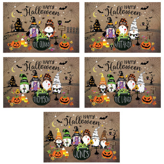 Happy Halloween Gnome Spooky Family Thin Doormat