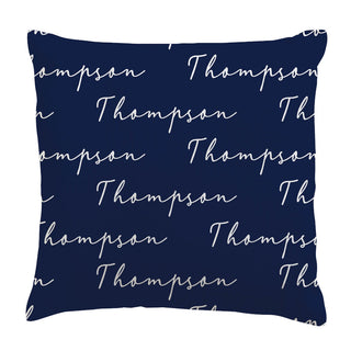 My Name Navy Personalized 14x14 Throw Pillow