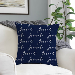 My name 17x17 throw pillow in navy 