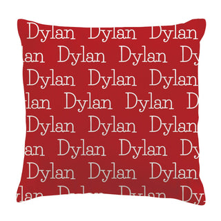 My Name Red Personalized 17x17 Throw Pillow