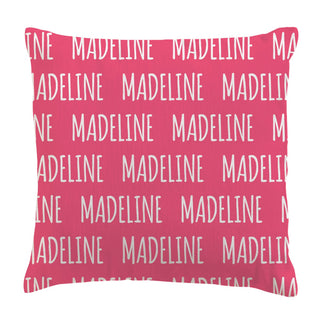 My Name Pink Punch Personalized 14x14 Throw Pillow