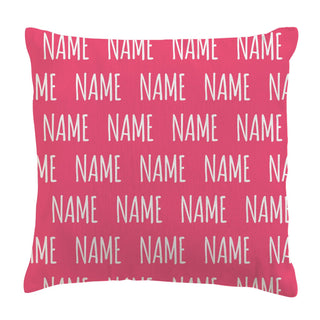 My Name Pink Punch Personalized 14x14 Throw Pillow