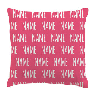 My Name Pink Punch Personalized 17x17 Throw Pillow