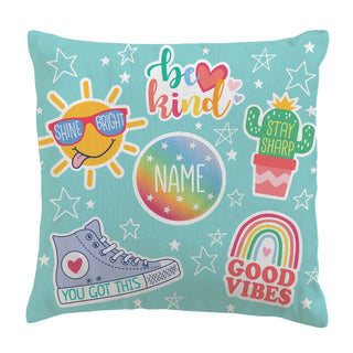 Good Vibes Personalized 17x17 Throw Pillow