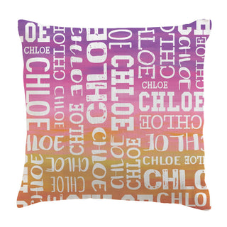 Pink Ombre Personalized 17x17 Throw Pillow