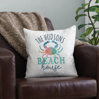 Beach house throw pillow