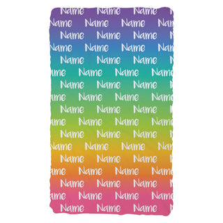 My Name Rainbow Personalized Fuzzy Blanket