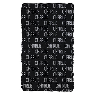 My Name Black Personalized Fuzzy Blanket