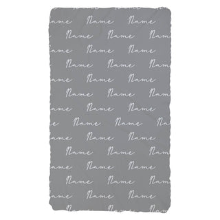 My Name Gray Personalized Fuzzy Blanket