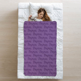 My name purple fuzzy blanket with name