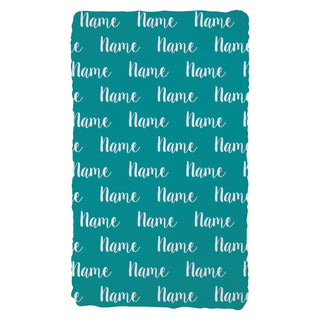 My Name Teal Personalized Fuzzy Blanket