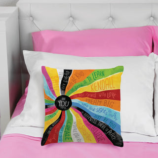 Be-YOU tiful Spiral Personalized 14x14 Throw Pillow