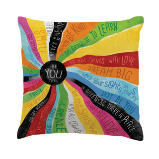 Be-YOU tiful Spiral Personalized 17x17 Throw Pillow