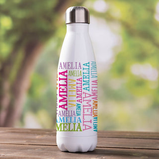 Girls stainless steel water bottle with name