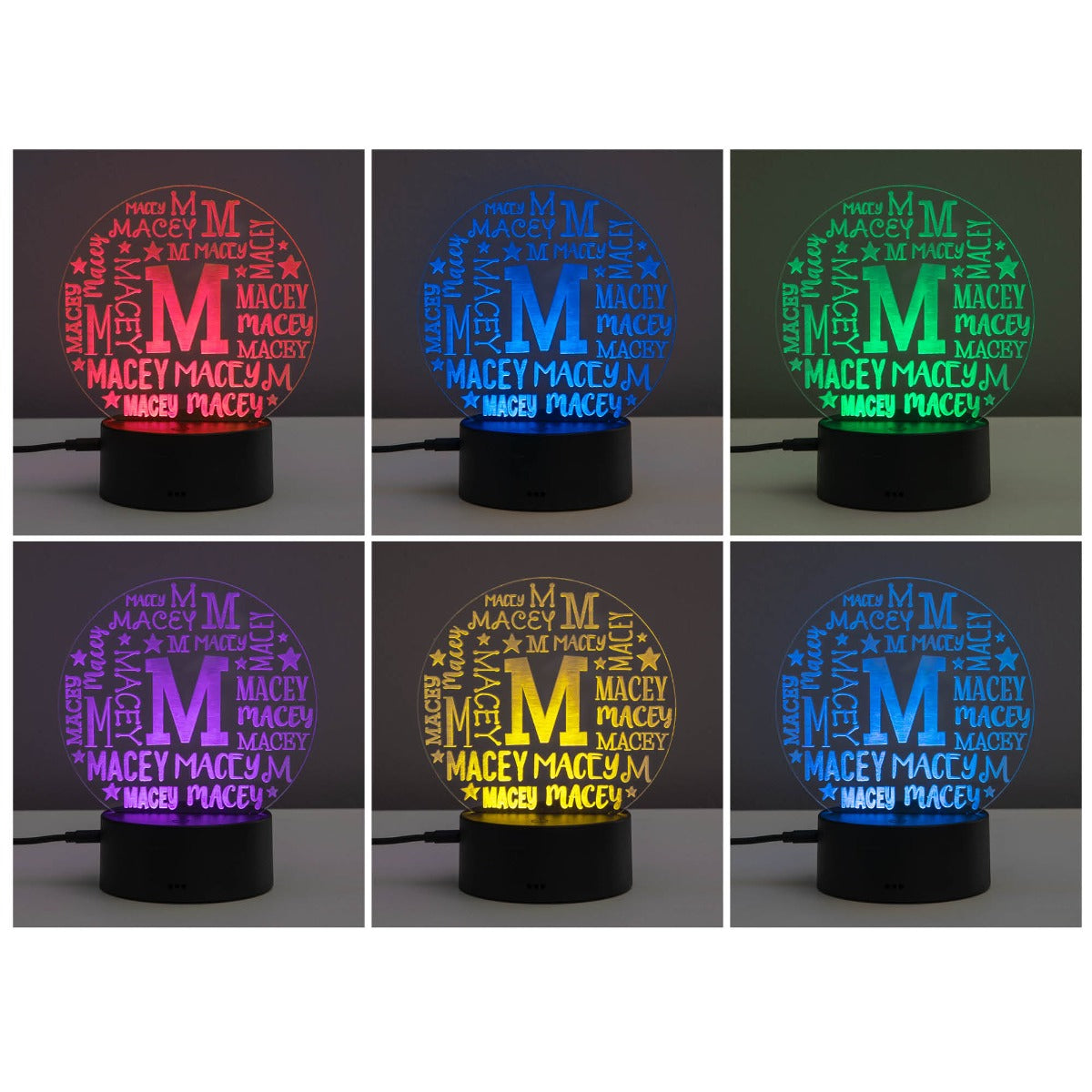 Led Nightlight Name Initial and Name LED Nightlight – Personalized Planet