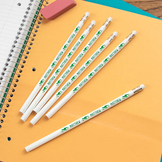 Dinosaur pencil set of 6 with name 