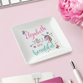 You are Beautiful Square Trinket Dish