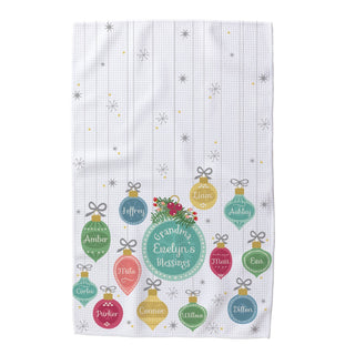 Grandmas Blessings Personalized Waffle Tea Towel