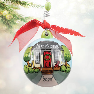 Bless This Home Personalized Ball Ceramic Ornament