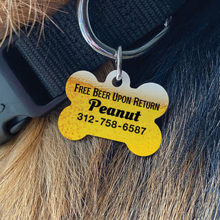 Free beer pet tag