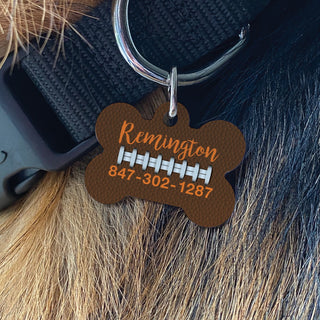 Football Themed Personalized Pet Tag