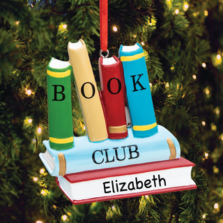 Book club ornament with name
