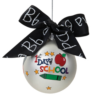 1st Day of School Personalized Glass Ball Ornament