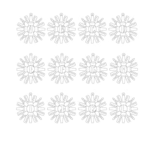 Manicurist Initial Personalized White Wood Ornament