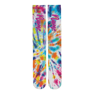 Tie Dye Personalized Adult Tube Socks