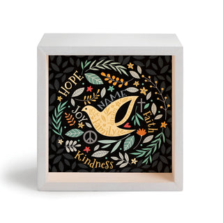 Peace Love Hope Dove Personalized Light Up Shadowbox