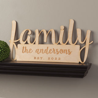 Our Family Personalized Wood Plaque