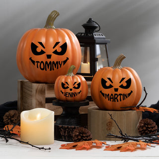 Scary Face Personalized Resin Pumpkin