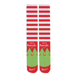 Santa's Favorite Elf Personalized Adult Tube Socks