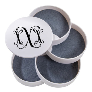 Script Monogram Personalized White Accessory Organizer