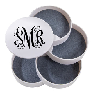 Script Monogram Personalized White Accessory Organizer