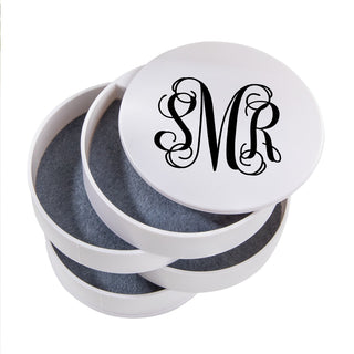 Script Monogram Personalized White Accessory Organizer